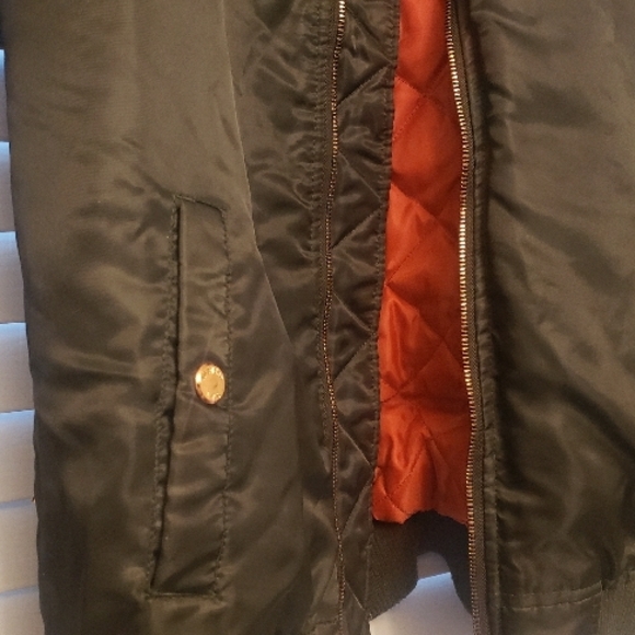 Madden Olive Green Bomber Jacket Size XL - Picture 4 of 12